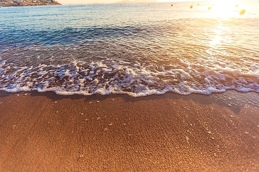 Shallow blue water along the Egyptian shore of the Red Sea.