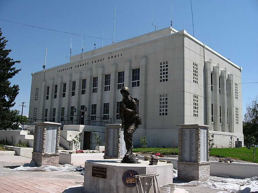 The Franklin County Courthouse in Preston, Idaho.