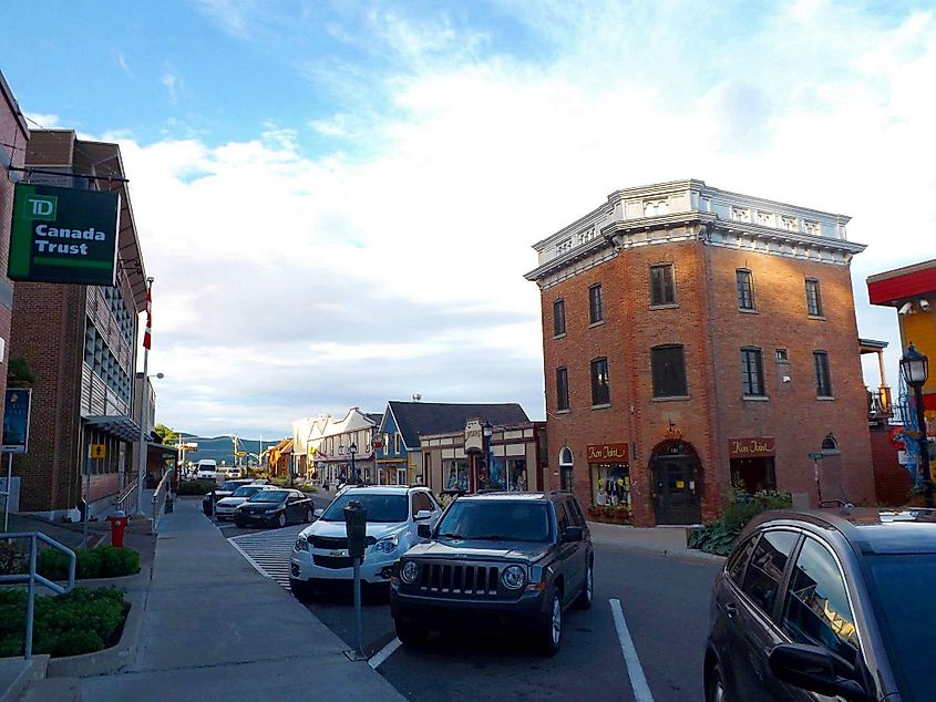 Downtown Gaspe in Quebec