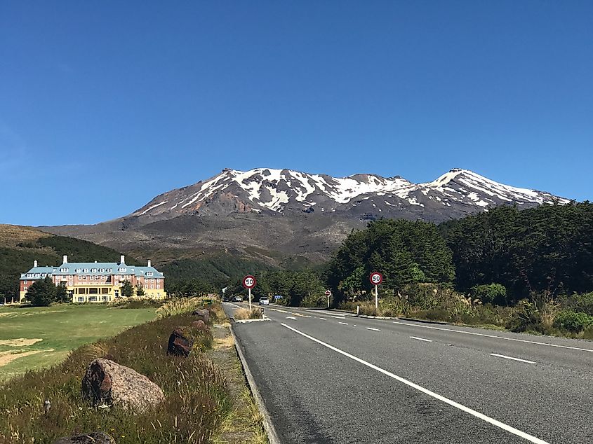The scenic village of Whakapapa in New Zealand