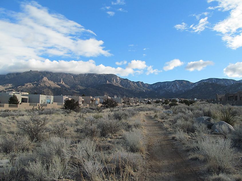 High Desert, Albuquerque, New Mexico - from the corner of Academy Road and Cortaderia Street.
