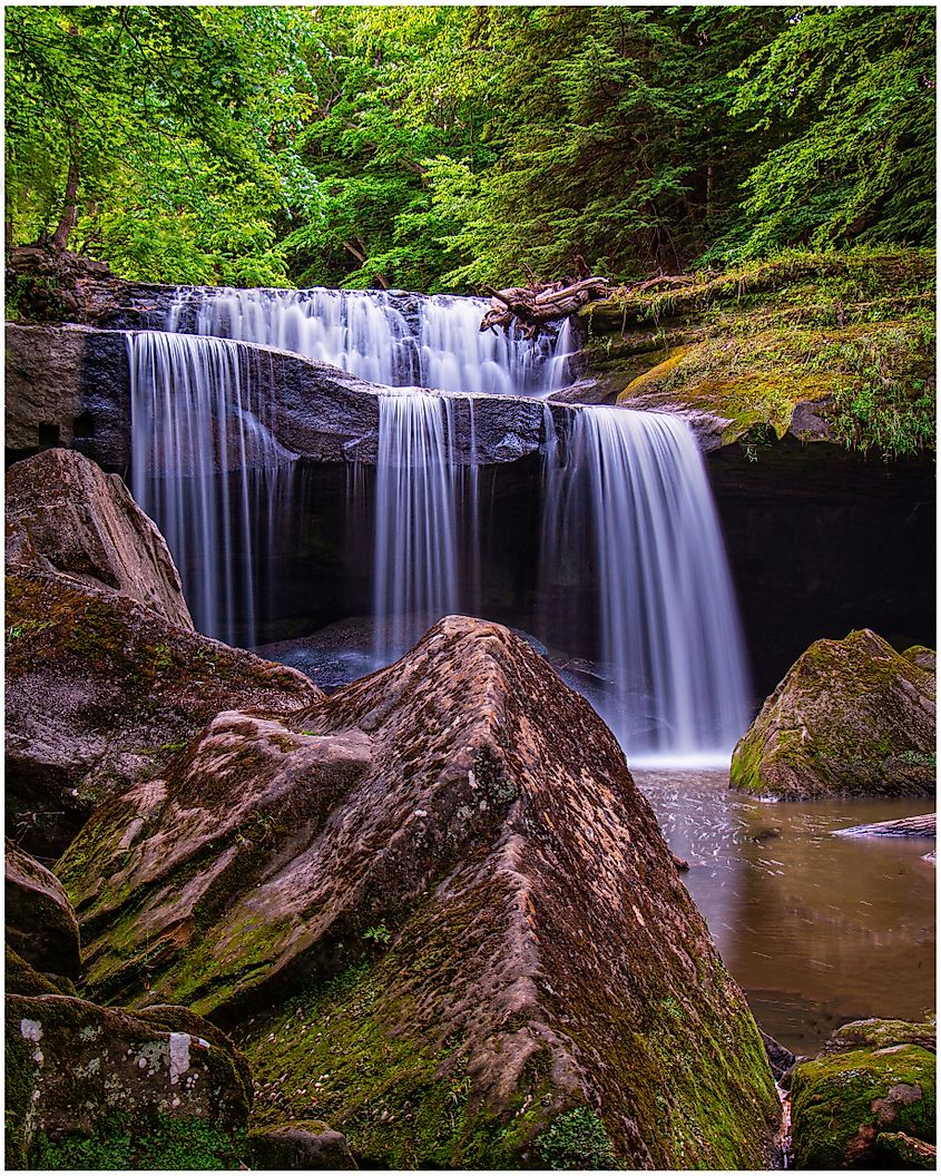 A waterfall in Bainbridge, Ohio.