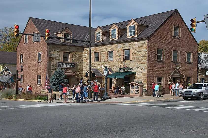 Corner of Main street, Nashville, Indiana.