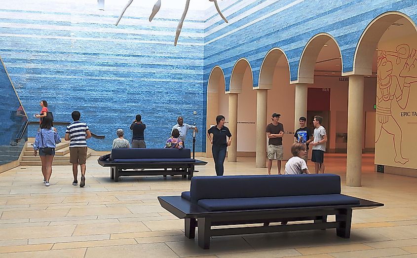 Foyer of Blanton Museum of Art at the entrance to the University of Texas at Austin