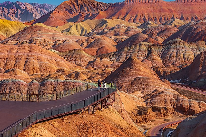 Land scpae of Zhangye Danxia Landform in China.