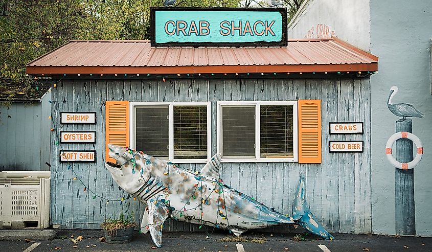 Crab Shack, Martinsburg, West Virginia. Image credit jonbilous via stock.adobe.com
