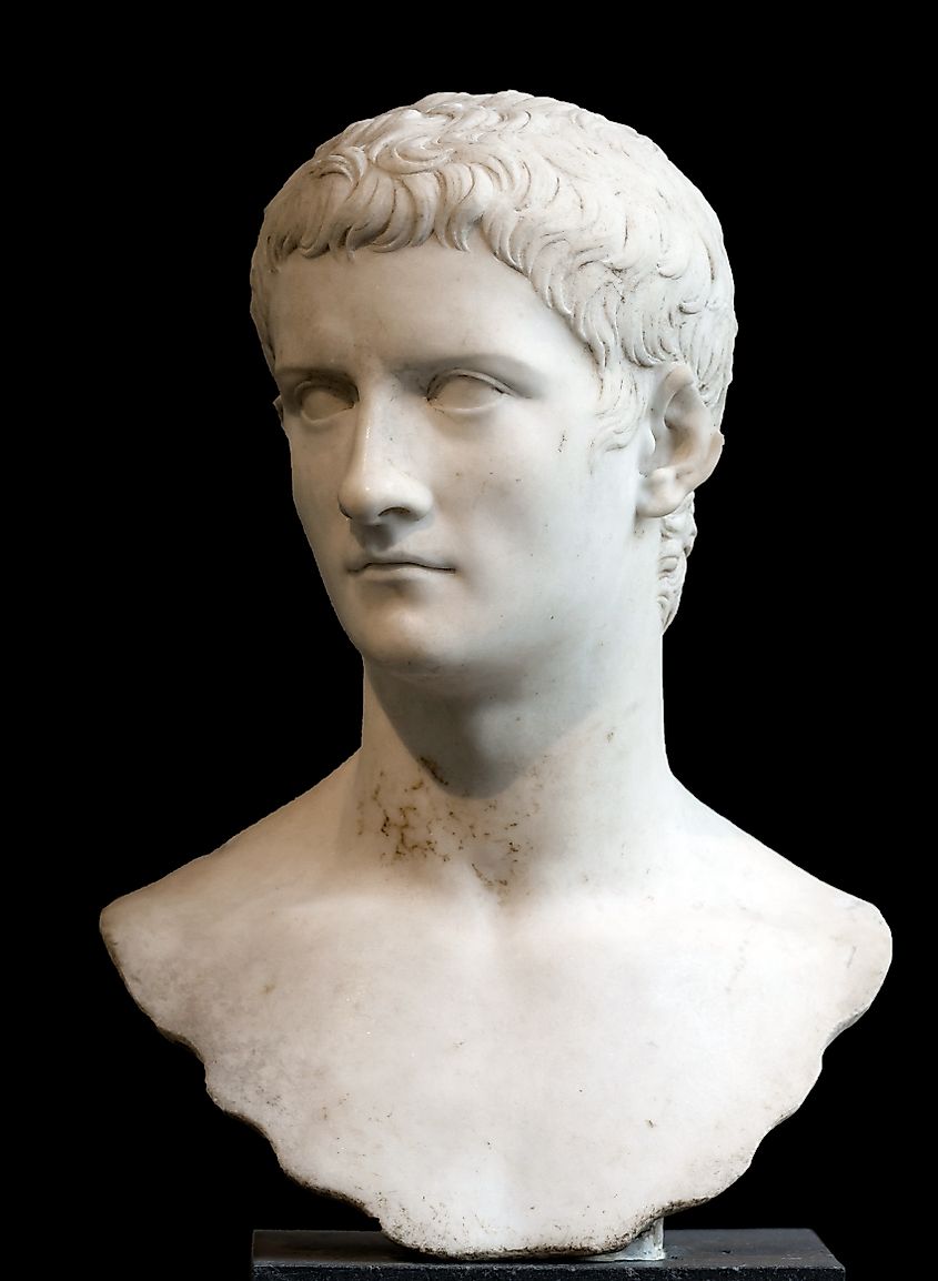 Caligula marble bust, 37-41 AD