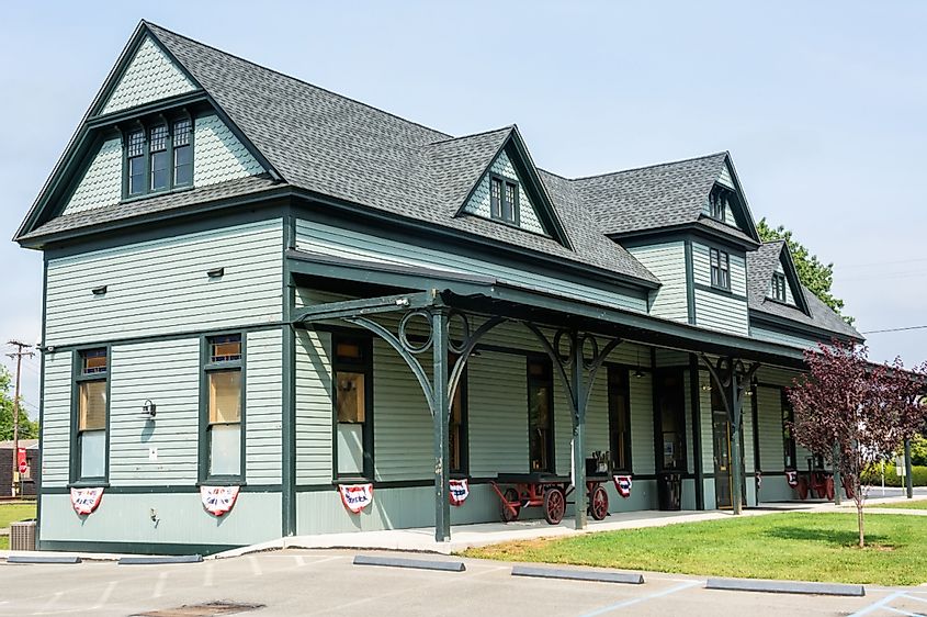 The historic Dansbury Depot in East Stroudsburg, PA.