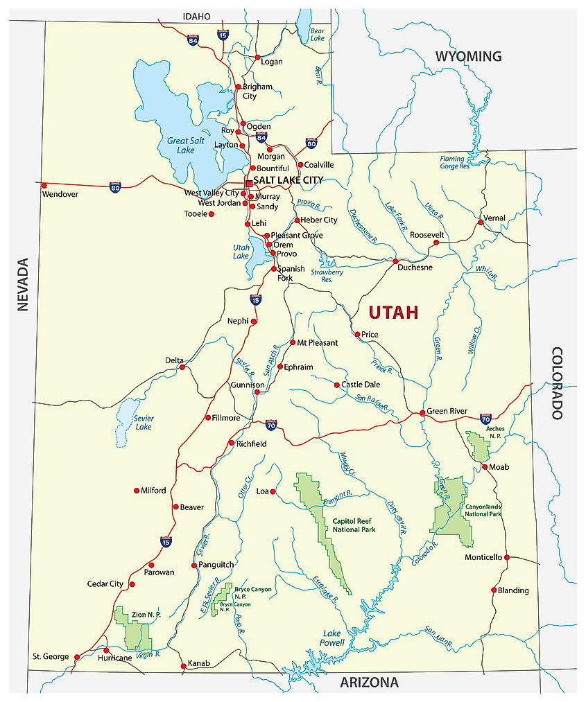 Map of Zion National Park