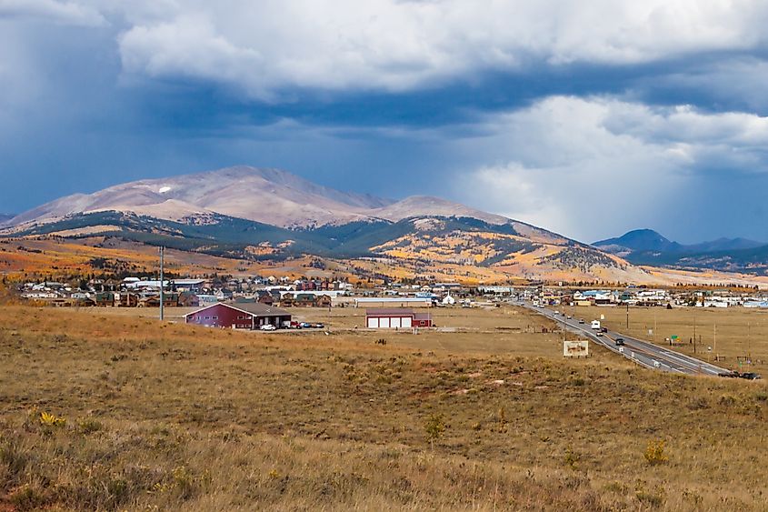 View of Fairplay, Colorado, from Red Hill Pass.