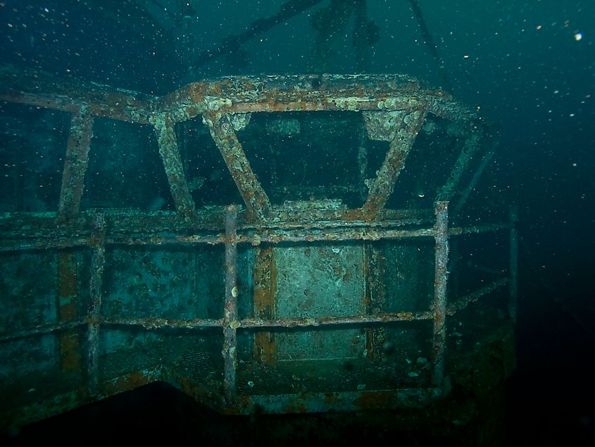 Underwater view of Oriskany, photographed in 2008