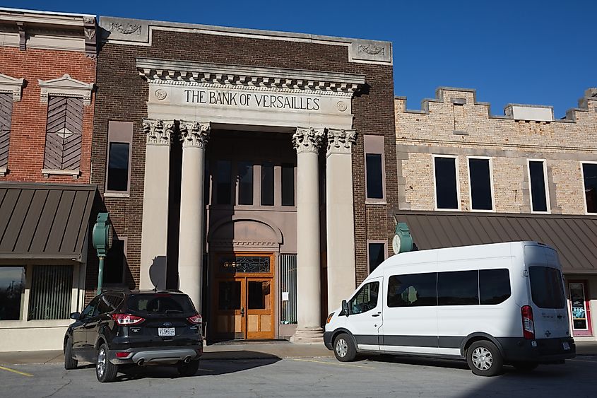 The Bank of Versailles in the old downtown square.