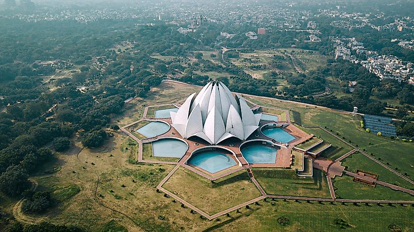 The Lotus Temple located in Delhi