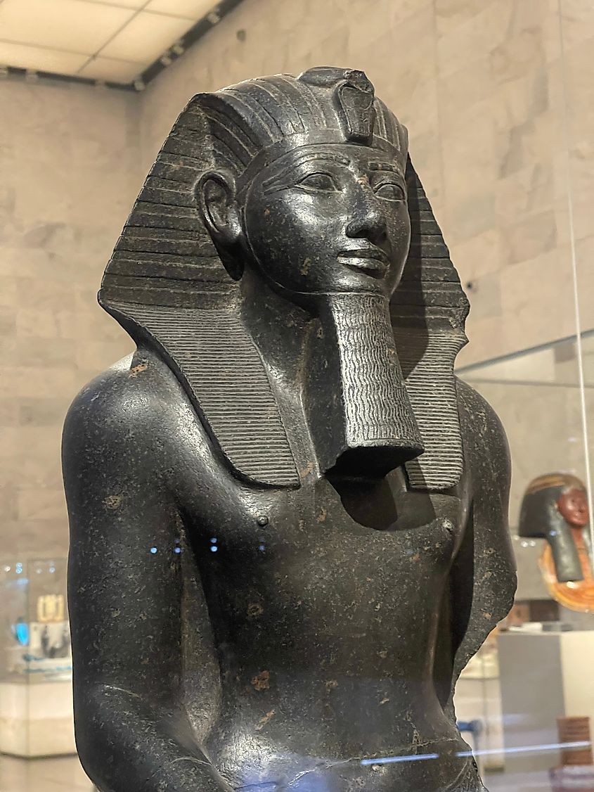 A close look of the Statue of king Thutmose III