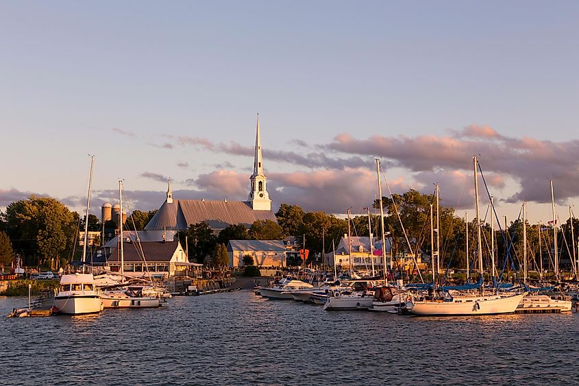 Saint-Michel-de-Bellechasse marina seen during a late afternoon