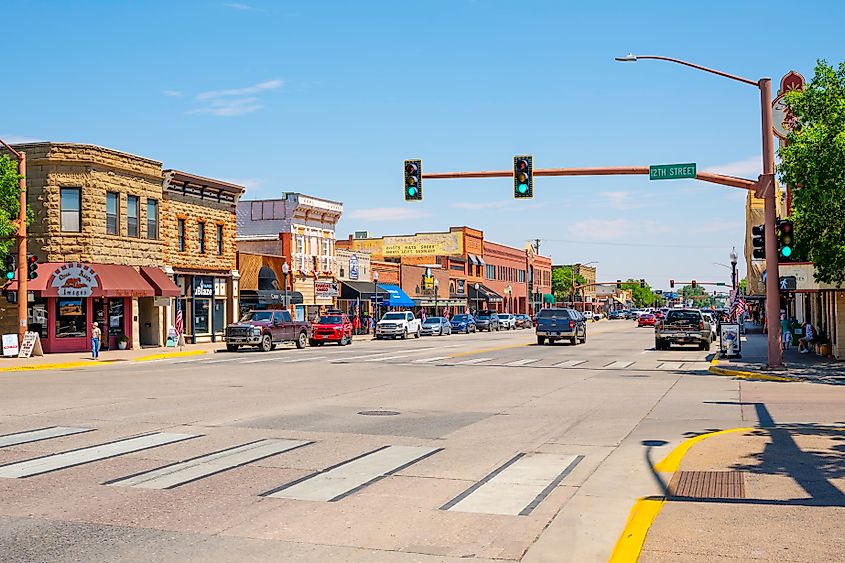 The historic Sheridan Avenue in downtown Cody, Wyoming