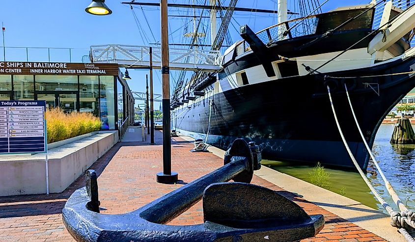  Anchor of the USS Constellation at Inner Harbor