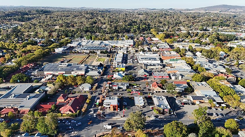 Aerial view of Mount Barker, South Australia.