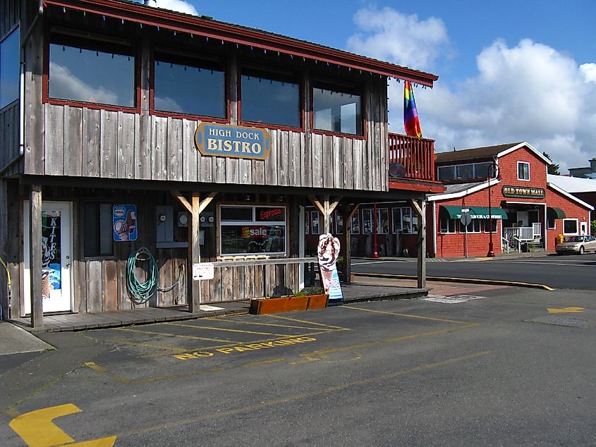 The Old Town of Bandon, Oregon.