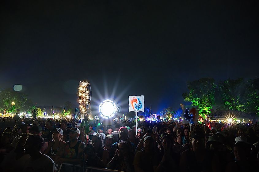 A performance at the Bonnaroo Music Festival in Manchester, Tennessee.