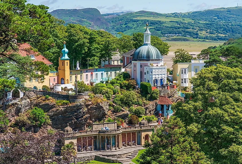 Portmeirion village in Wales, designed and built by Sir Clough Williams-Ellis.