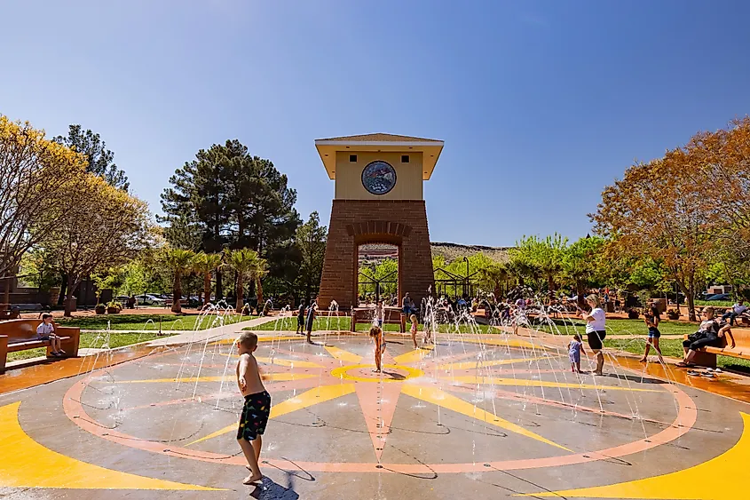 St. George Splash Pad in St. George, Utah.