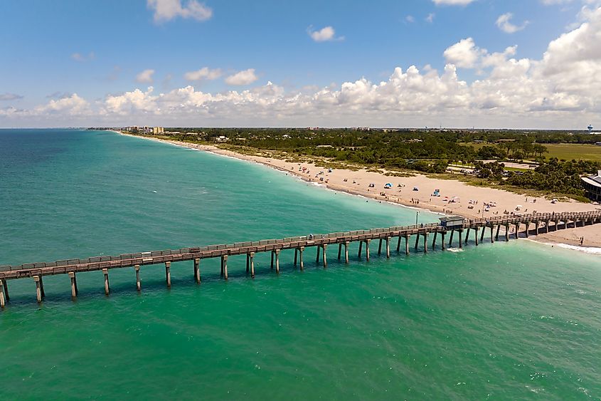 Pier in Venice, Florida, USA, off the Tamiami Trail.