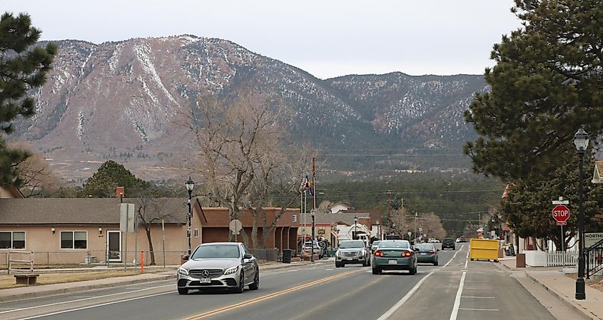 The beautiful town of Monument in Colorado.