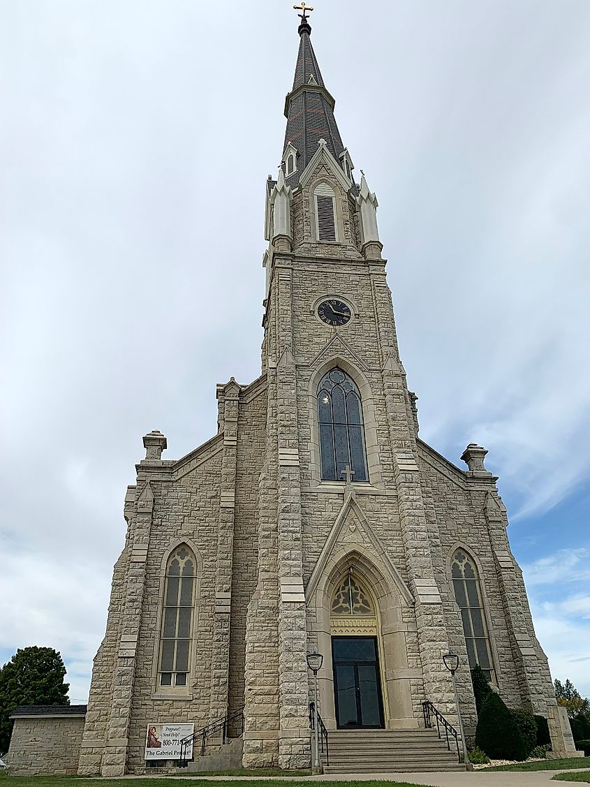 St. Boniface Catholic Church in New Vienna, Iowa.
