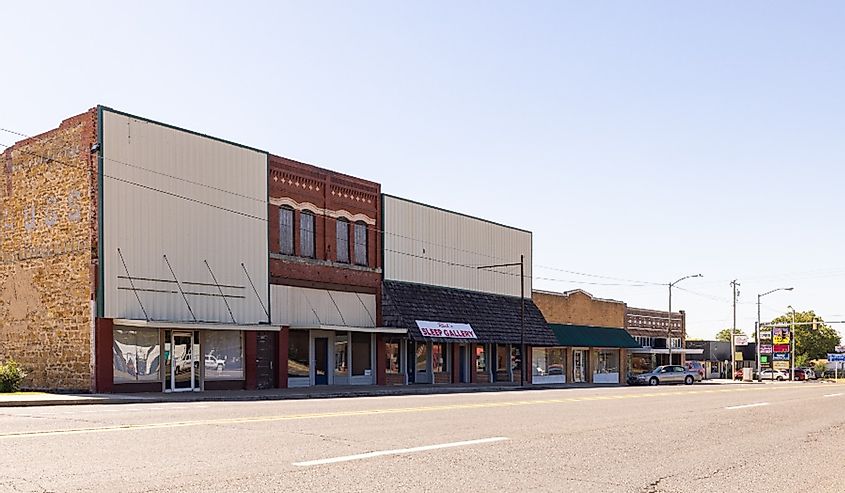 The old business district on Broadway Avenue, Sulphur, Oklahoma