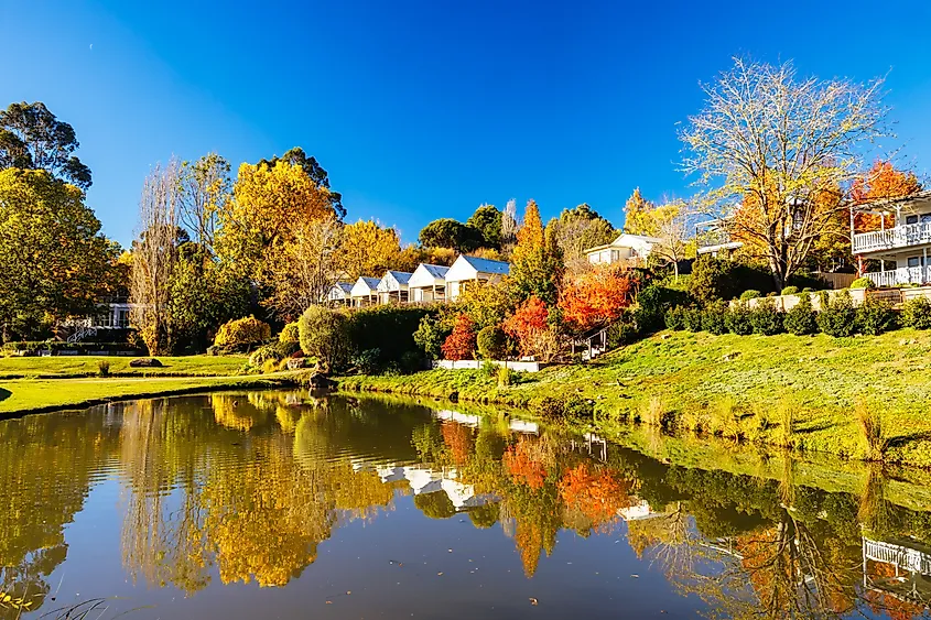 Landscape around Lake Daylesford in Daylesford, Victoria, Australia