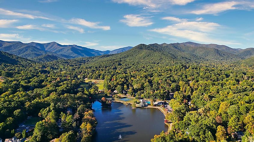 The pretty mountain town of Black Mountain in North Carolina.