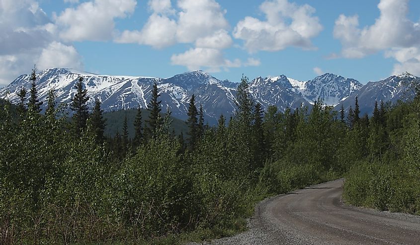 Wrangell Mountains from the McCarthy Road, Alaska