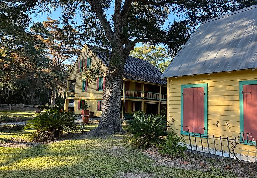 Maison Olivier at Longfellow-Evangeline State Historic Site in St. Martinville, Louisiana