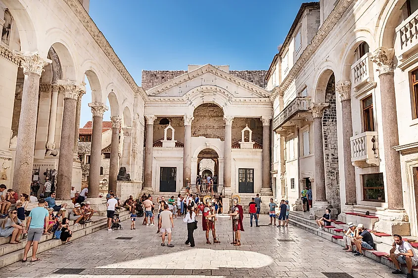 The central square of Diocletian's Palace in Split, Croatia.