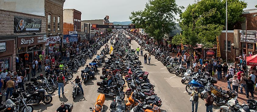 Motorcycle Rally in Sturgis, South Dakota.