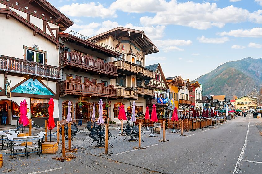 The Main Street in Leavenworth, Washington