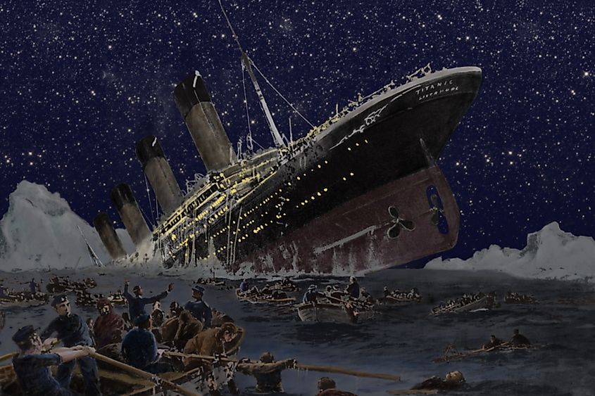 The RMS Titanic, which sank in 1912.