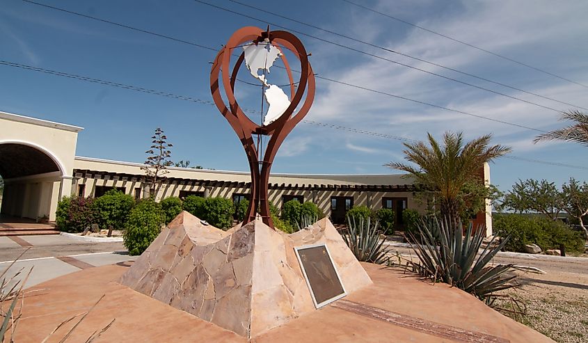 La Torre, Baja California Sur; Located along Mexico Highway 1, the Tropic of Cancer is a landmark and destination for travelers.