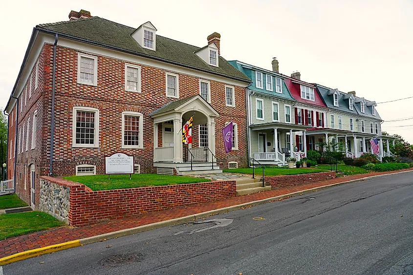 View of the historic town of Chestertown, Maryland