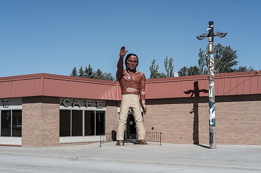 The Chieftain Motel and Cafe in Carrington, North Dakota