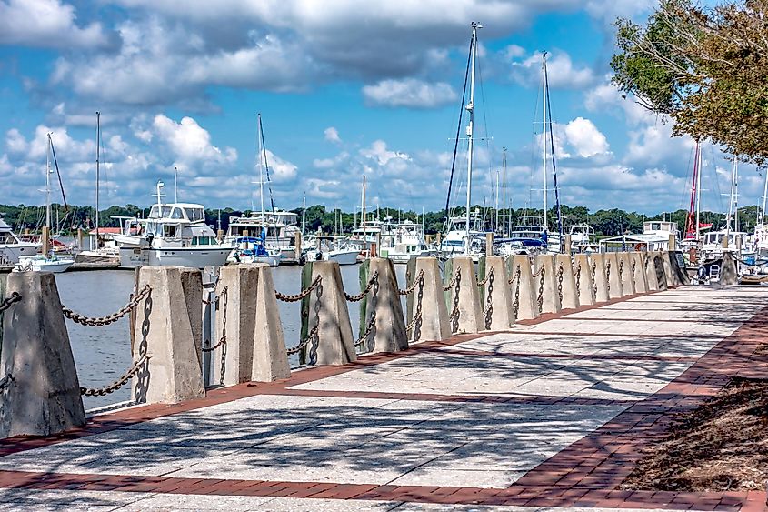 Waterfront in Beaufort, South Carolina.