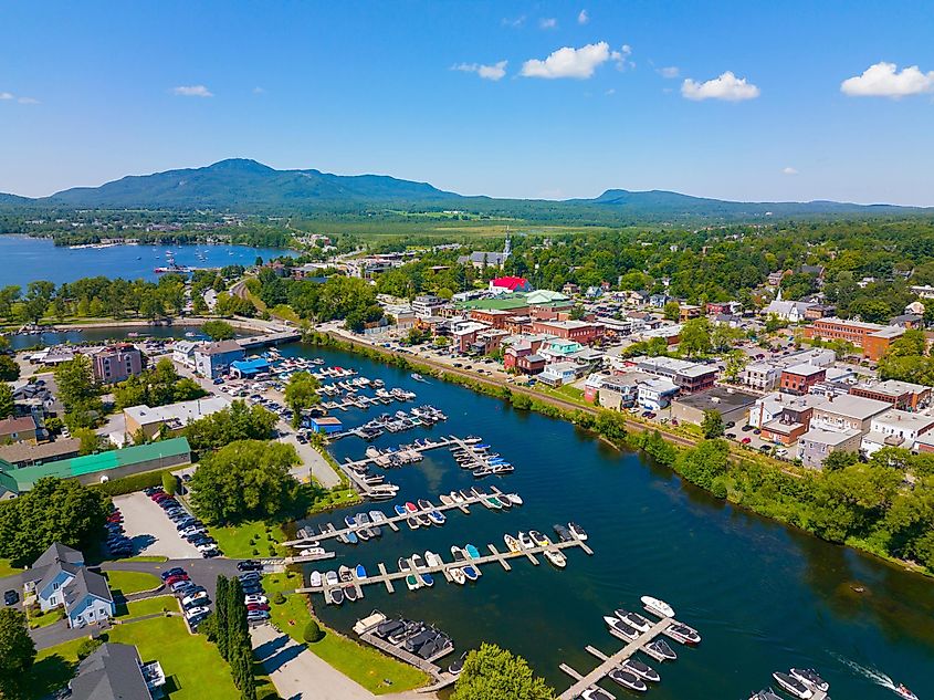 Aerial view of Magog, Quebec