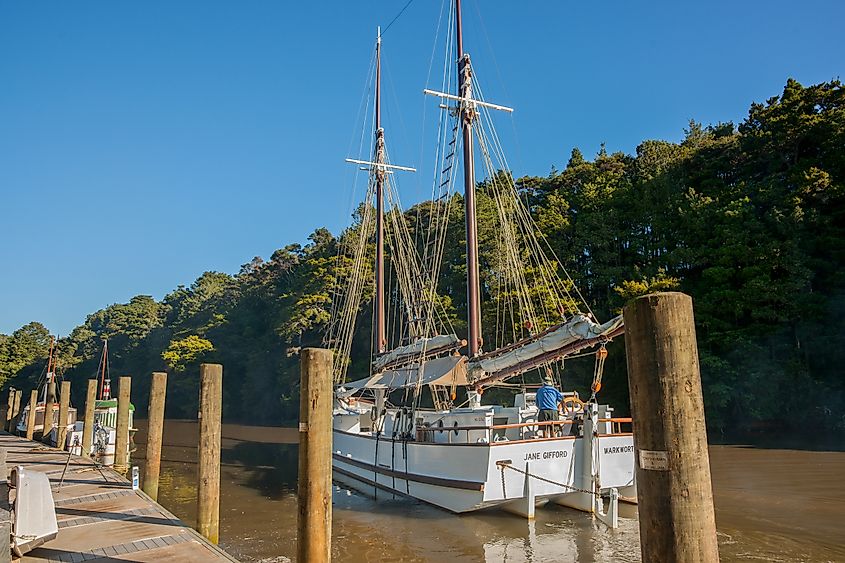 Jane Gifford ship in Warkworth, New Zealand.