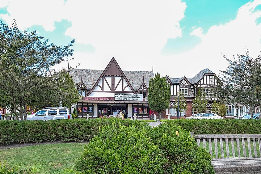 The picturesque town center of Mariemont as seen from the town square park