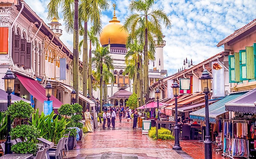 Street view of Masjid Sultan, Singapore