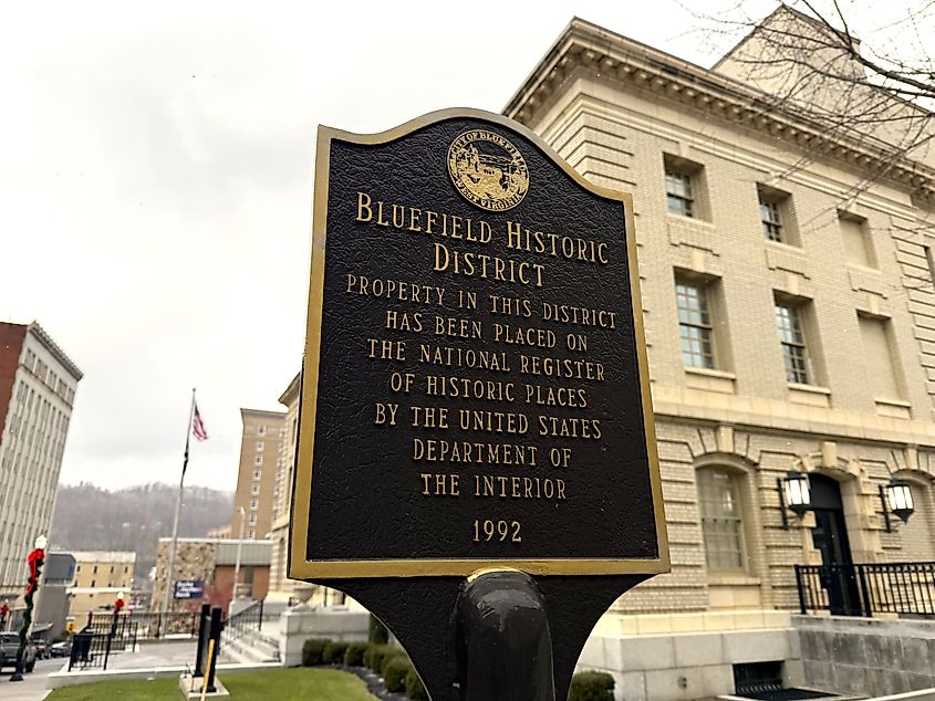 The historic district in Bluefield, West Virginia