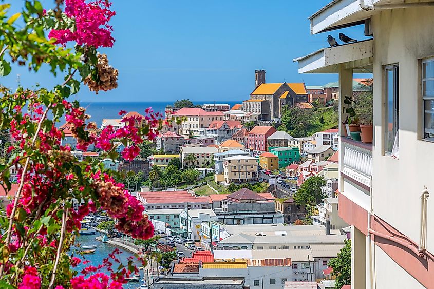 Elevated view of the Carnarge of St George's, Grenada, Windward Islands, West Indies, Caribbean, via Frank Fell Media / Shutterstock.com