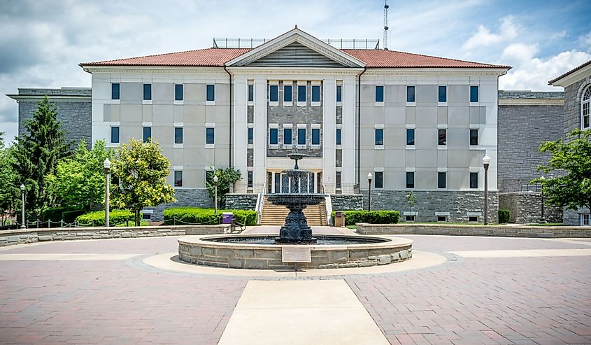 View of James Madison University in Harrisonburg, Virginia