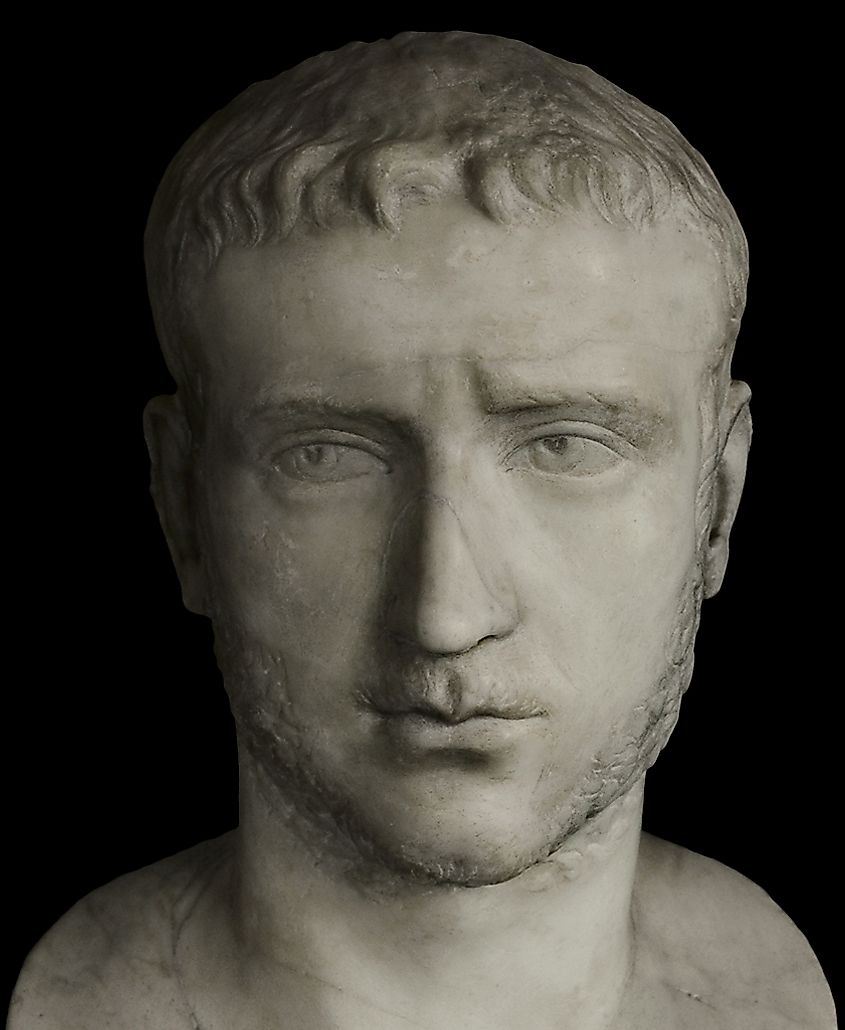 A bust of Gallienus at the Capitoline Museums in Rome, Italy